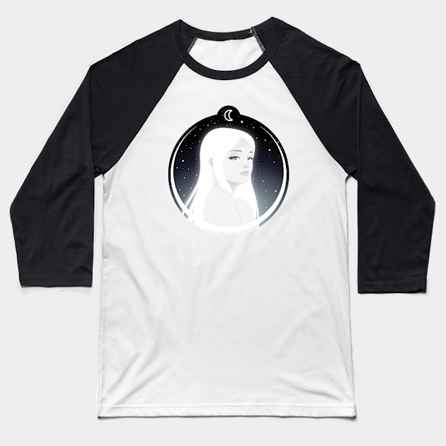 Moon Baseball T-Shirt by Elysart